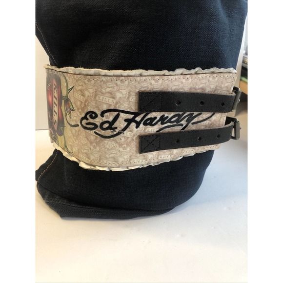 ED HARDY BELT WOMEN SIZE S LEATHER Style # EH3150 main image 4